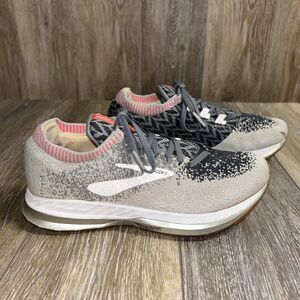 Brooks Womens US Size 7 Bedlam 1202721B137 Gray Coral Pink Running Sneaker Shoes